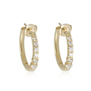 Hearts on Fire Copley Diamond Hoop Earring in 18k Yellow Gold 08 CTW Cart