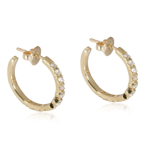 115047 sv Hearts on Fire Copley Diamond Hoop Earring in 18k Yellow Gold 08 CTW