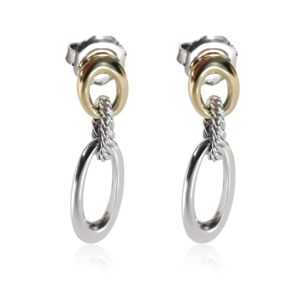 David Yurman Drop Link Earrings in 18k GoldSterling David Yurman Drop Link Earrings in 18k GoldSterling