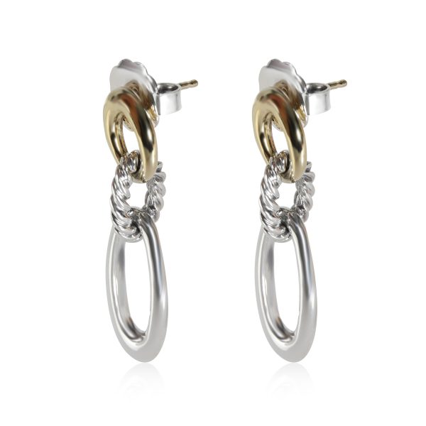 115109 sv e82c34bf fd6c 4f7b 96e3 5f8751414cea David Yurman Drop Link Earrings in 18k GoldSterling