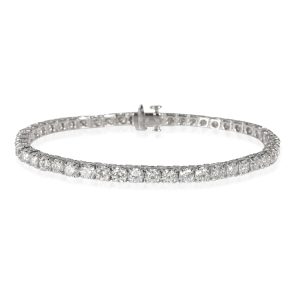 Four Prong Diamond Tennis Bracelet in 18k White Gold 800 CTW Cart