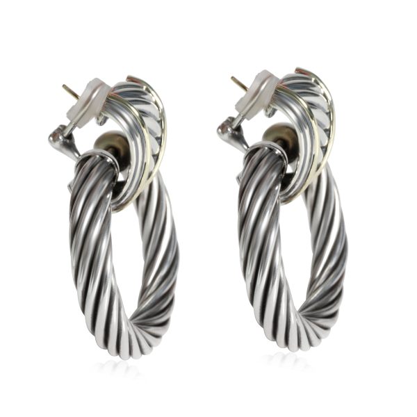 115180 sv David Yurman Thoroughbred Earrings in 14K Yellow GoldSterling Silver