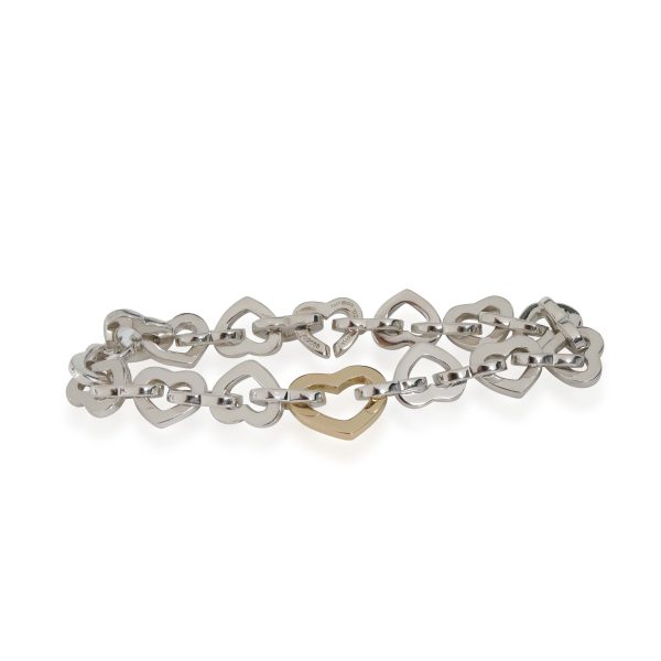 115191 clasp Tiffany Co Open Heart Bracelet in 18K GoldSterling