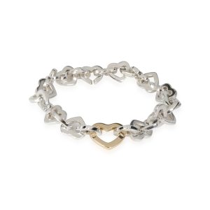 Tiffany Co Open Heart Bracelet in 18K GoldSterling Louis Vuitton Handbag Sac Plat BB Rose Ballerine Epi Leather