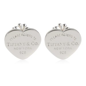 Tiffany Co Return To Tiffany Heart Earrings in Sterling Silver Louis Vuitton Damier Wallet Long Flap Portefeuille Sarah Ebene