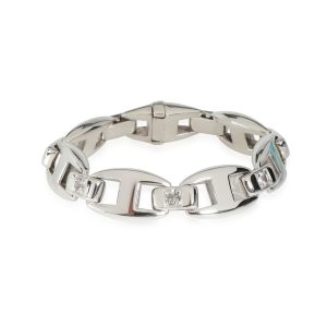 Hermès Cassiopee Sapphire Link Bracelet in Sterling Silver Cart