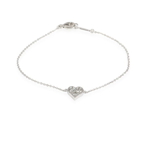 Tiffany Co Tiffany Hearts Diamond Bracelet in 950 Platinum 018 CTW Tiffany Co Tiffany Hearts Diamond Bracelet in 950 Platinum 018 CTW