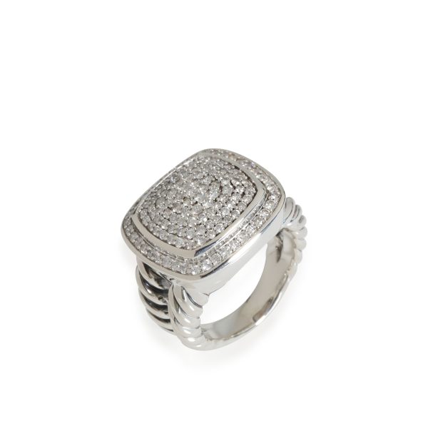 Silver Fashion Ring David Yurman Albion Diamond Ring in Sterling Silver 099 CTW