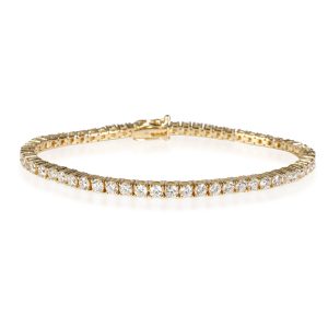 Four Prong Diamond Tennis Bracelet in 14k Yellow Gold 66 CTW Versace Jeans Couture Spring Summer Black