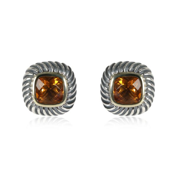 David Yurman Citrine Earrings in Sterling Silver 14K Yellow Gold David Yurman Citrine Earrings in Sterling Silver 14K Yellow Gold