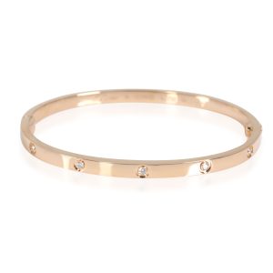 Cartier LOVE Diamond Bracelet in 18K Rose Gold 021 CTW Hermès Swift Etoupe Kelly Cut Clutch PHW