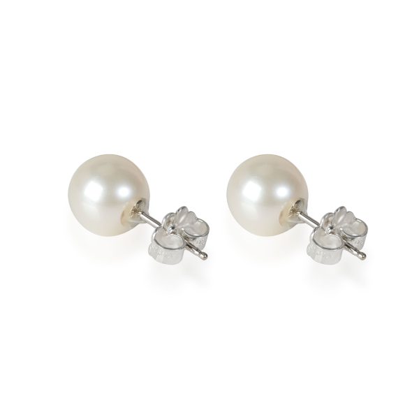 115464 bv Tiffany Co Ziegfeld Pearl Stud Earrings in Sterling Silver