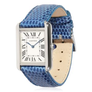 Cartier Tank Solo W520005 Womens Watch in Stainless Steel LOUIS VUITTON Monogram PVC Noe Shoulder Bag Brown