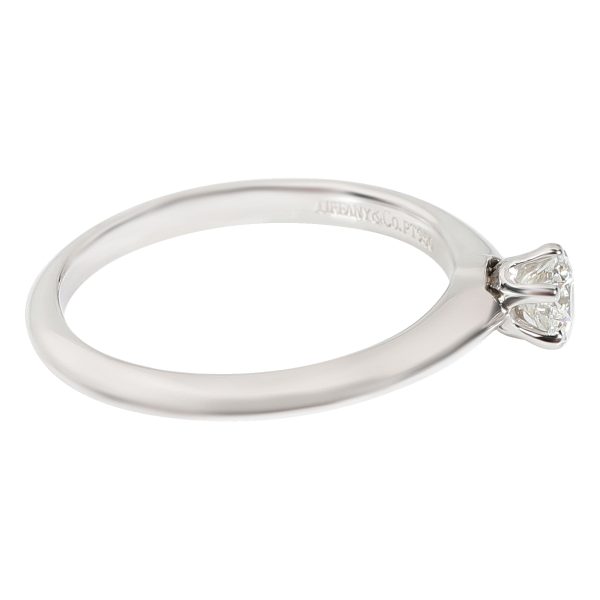 Platinum Solitaire Ring Tiffany Co Solitaire Ring in 950 Platinum F VS1 024 CTW