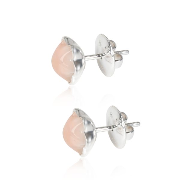 115800 sv d1e759ec 58ab 447f 8490 f72c602b7463 Mont Blanc Star Signet Rose Quartz Earrings in Sterling Silver