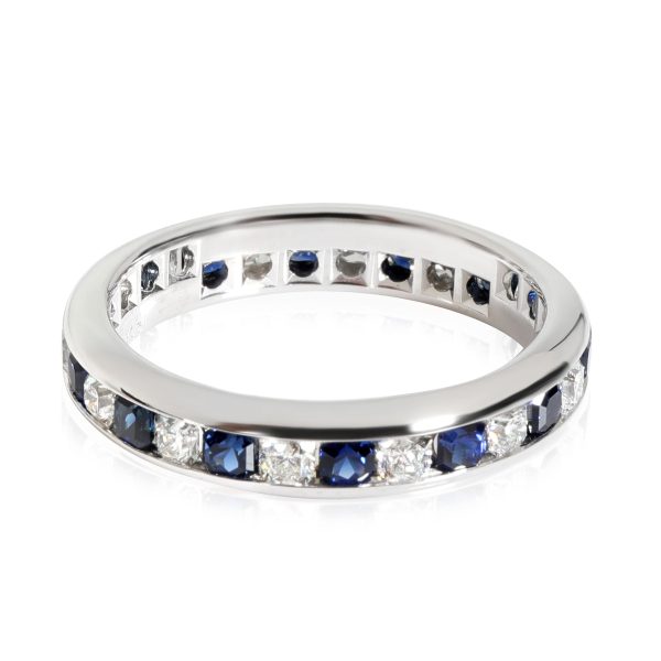 115811 sv Tiffany Co Lucida Sapphire Diamond Band in Platinum 070 CTW