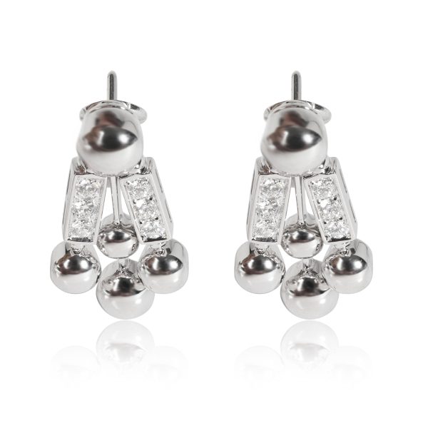 Bulgari Diamond Earrings in 18K White Gold 096 CTW Bulgari Diamond Earrings in 18K White Gold 096 CTW