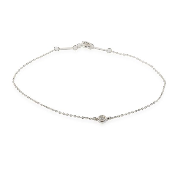 Tiffany Co Elsa Peretti Diamond Bracelet in Sterling Silver 005 CTW Tiffany Co Elsa Peretti Diamond Bracelet in Sterling Silver 005 CTW