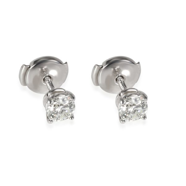 Tiffany Co Diamond Stud Earring in Platinum J VVS2 076 CTW Tiffany Co Diamond Stud Earring in Platinum J VVS2 076 CTW