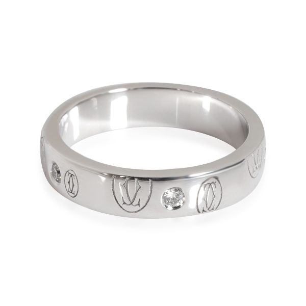 116120 bv Cartier Logo de Cartier Diamond Ring in 18k White Gold 010 CTW