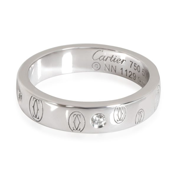 Cartier Logo de Cartier Diamond Ring in 18k White Gold 010 CTW Cartier Logo de Cartier Diamond Ring in 18k White Gold 010 CTW