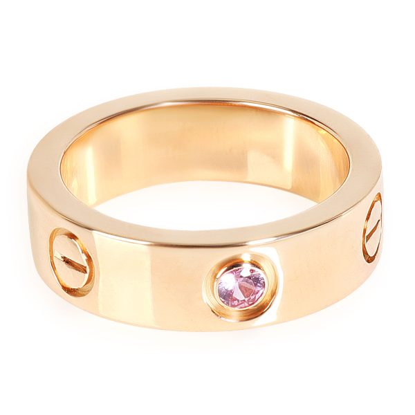 Rings Cartier LOVE Sapphire Ring in 18K Rose Gold Pink