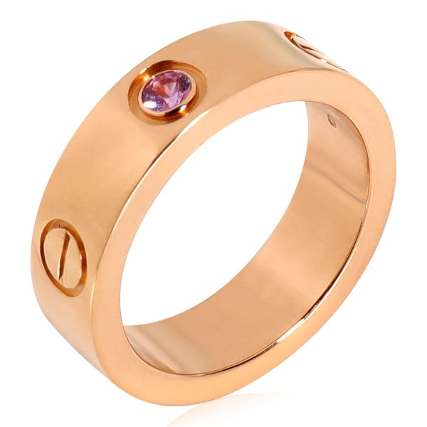 Cartier Cartier LOVE Sapphire Ring in 18K Rose Gold Pink