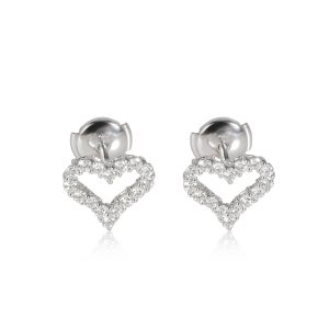 Tiffany Co Heart Diamond Stud Earring in Platinum 057 CTW Louis Vuitton Ursula Handbag Multicolor Monogram
