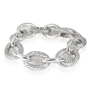 David Yurman XL Oval Chain Collection Bracelet in Sterling Silver Cartier Love Diamond Bracelet in 18K White GoldCeramic 001 CTW