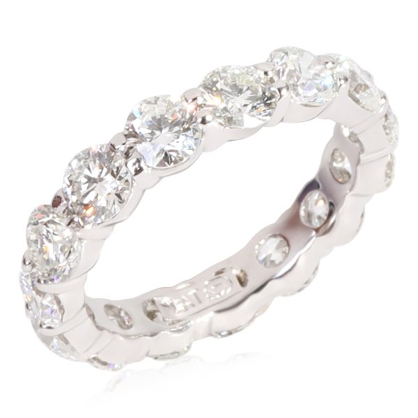 Rings Round Cut Diamond Eternity Band in Platinum 3 12 Ctw