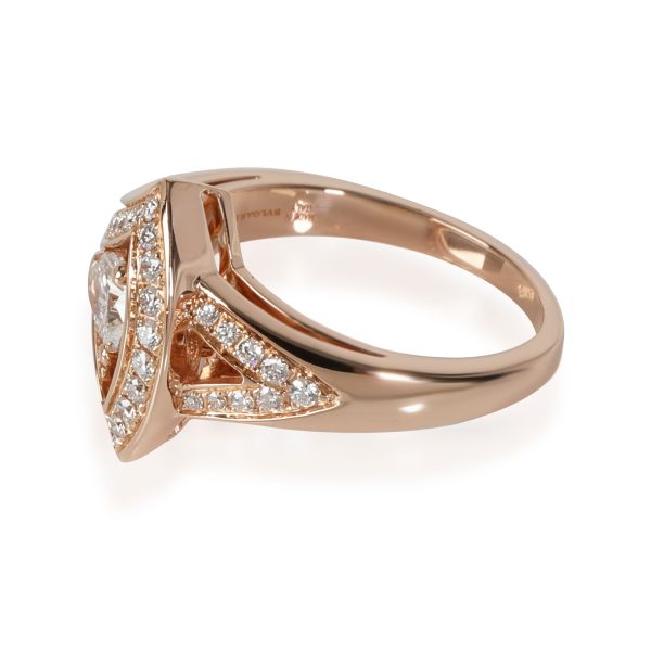 116423 sv Bvlgari Divas Dream Diamond Ring in 18k Rose Gold 067 CTW