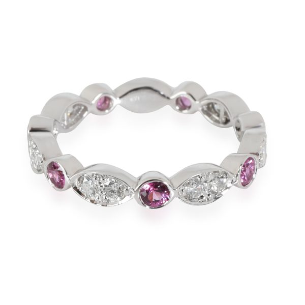 Tiffany Co Jazz Pink Sapphire Diamond Band in Platinum 035 CTW Tiffany Co Jazz Pink Sapphire Diamond Band in Platinum 035 CTW