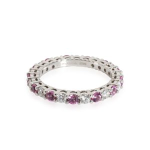 Tiffany Co Sapphire Diamond Band in 950 Platinum Pink 039 CTW Stephen Webster Crossover Diamond Thorn Ring in 18K White Gold 039 CTW