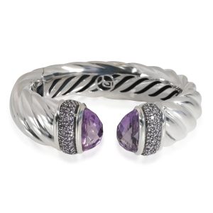 David Yurman Waverly Amethyst Cuff in Sterling Silver Louis Vuitton Monogram Looping MM Shoulder Bag