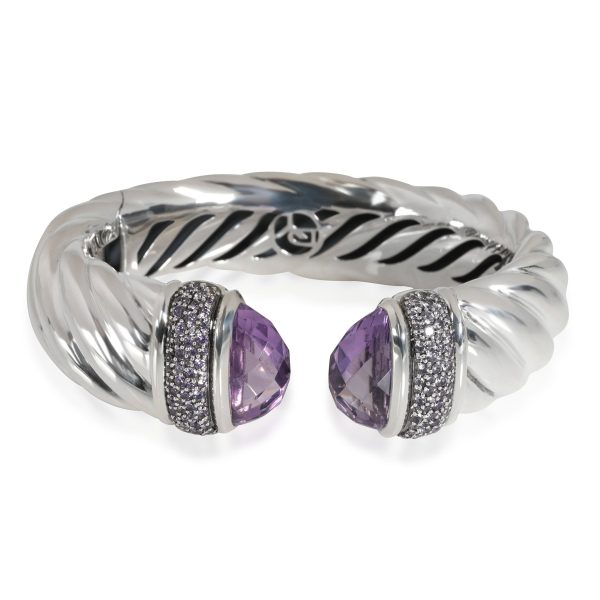 David Yurman Waverly Amethyst Cuff in Sterling Silver David Yurman Waverly Amethyst Cuff in Sterling Silver