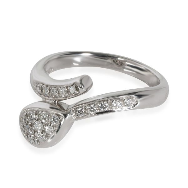 Rings Damiani Diamond Bypass Ring in 18k White Gold 040 CTW