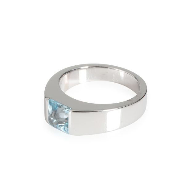 Cartier Cartier Tank Aquamarine Gemstone Ring in 18k White Gold