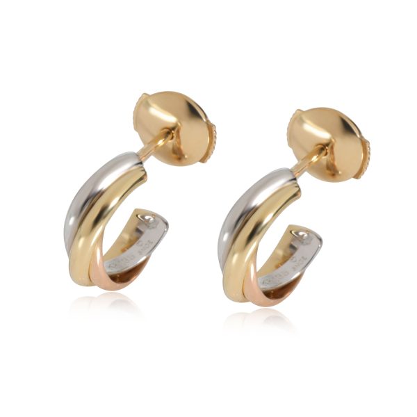 Cartier Trinity Hoop Earring in 18K 3 Tone Gold Cartier Trinity Hoop Earring in 18K 3 Tone Gold