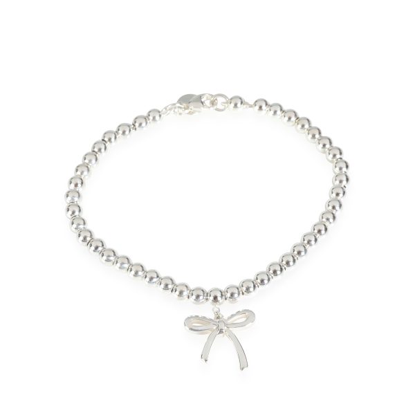 Tiffany Co Bead Bow Bracelet in Sterling Silver Tiffany Co Bead Bow Bracelet in Sterling Silver