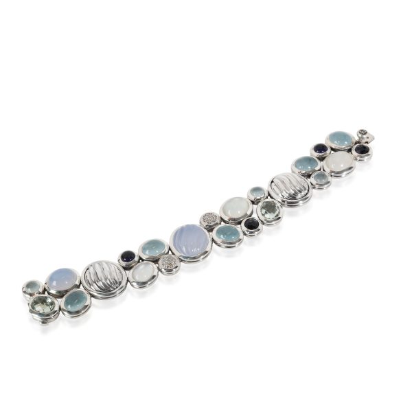 116728 pv 4c598d6b 5fb6 460e 9da8 fd8753e0ca73 David Yurman Mosaic Mixed Gemstones Bracelet in Sterling Silver 020 Ctw Diamond