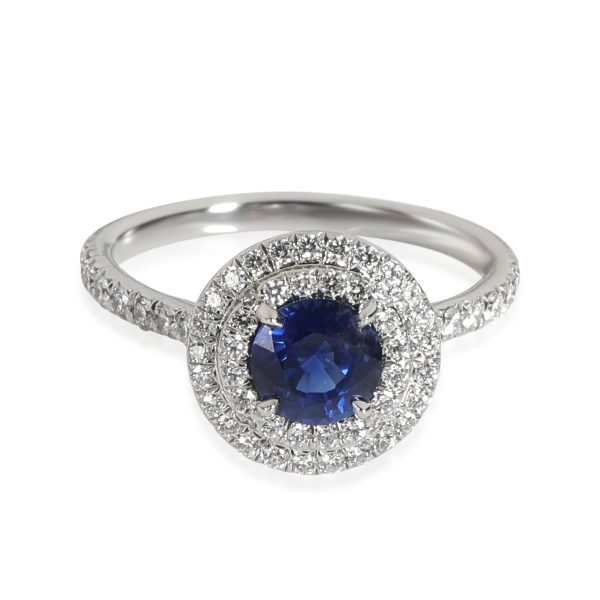 Tiffany Co Soleste Ring with Diamond Sapphires in Platinum 036 CTW Tiffany Co Soleste Ring with Diamond Sapphires in Platinum 036 CTW