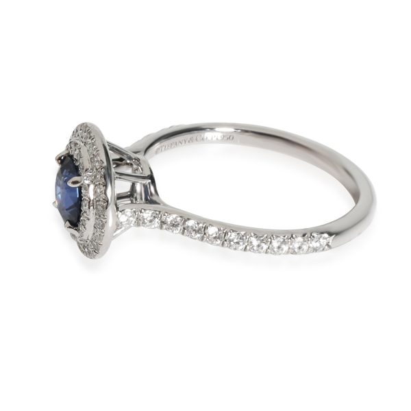 116743 sv Tiffany Co Soleste Ring with Diamond Sapphires in Platinum 036 CTW