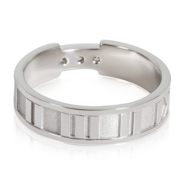 Rings Tiffany Co Atlas Diamond Band in 18K White Gold 015 CTW