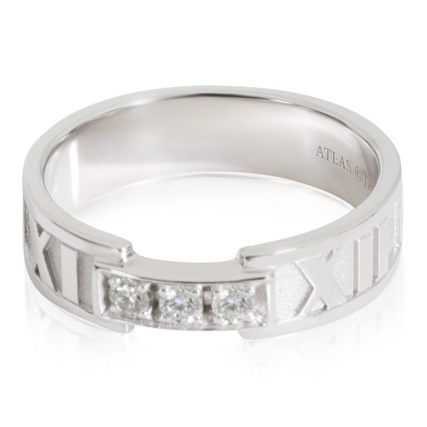 Tiffany Co Tiffany Co Atlas Diamond Band in 18K White Gold 015 CTW