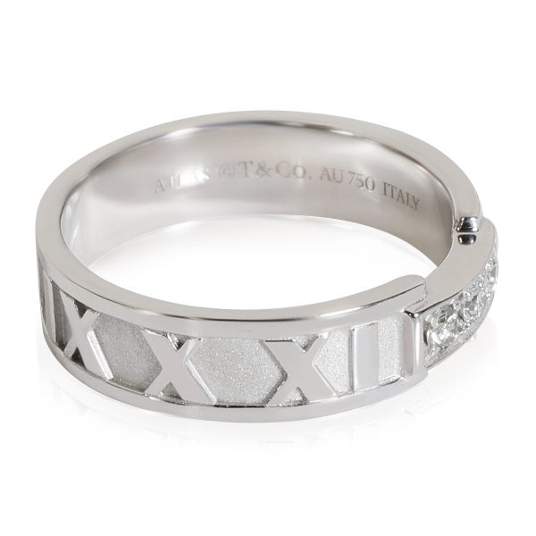 Band White Gold Tiffany Co Atlas Diamond Band in 18K White Gold 015 CTW