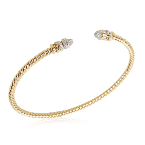 116826 pv c9d5e556 cf40 4539 a8d3 73103dec6652 David Yurman Helena Petite Diamond Bangle in 18K Yellow Gold 028 CTW