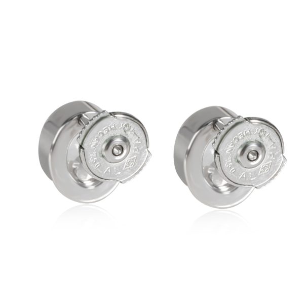 116867 bv Chopard Happy Diamonds Oval Stud Earrings in 18K White Gold 011 Ctw