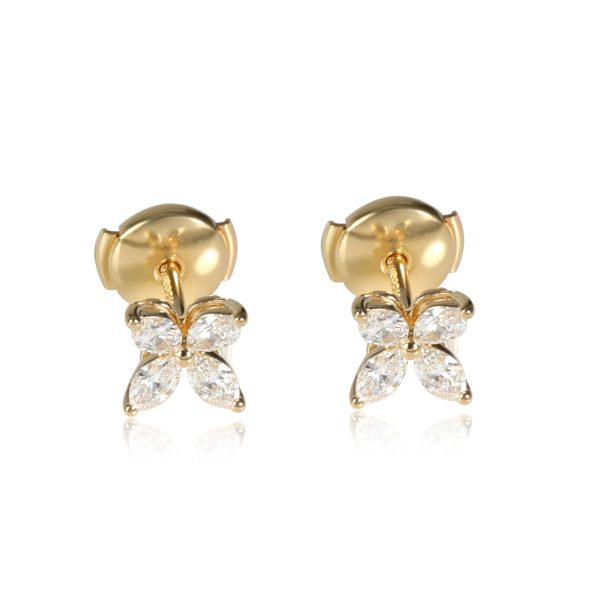 Tiffany Co Victoria Diamond Earrings in 18k Yellow Gold 064 CTW Tiffany Co Victoria Diamond Earrings in 18k Yellow Gold 064 CTW