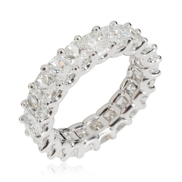 Rings Radiant Cut Shared Prong Diamond Eternity Band in Platinum 431 CTW