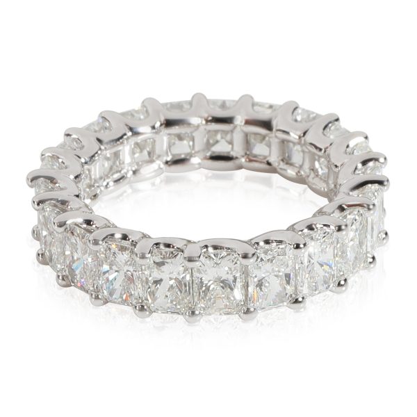 Eternity Band Platinum Radiant Cut Shared Prong Diamond Eternity Band in Platinum 431 CTW